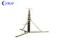 Torre de antena portátil telescópica manual de la luz de poste del palo con el trípode/las ruedas