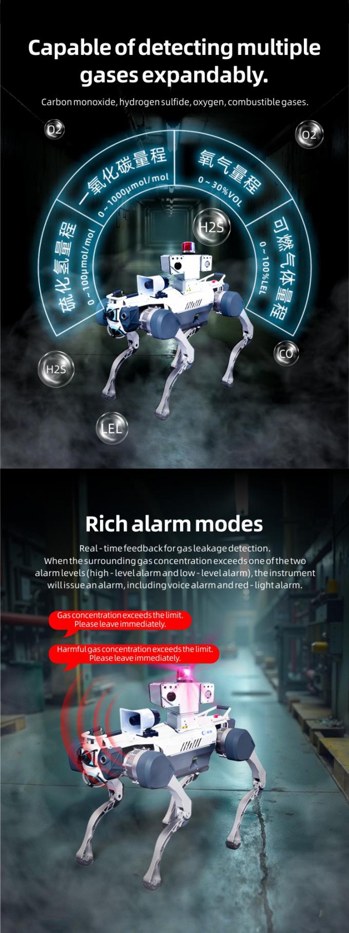 OKAF AI Vigilancia Autónomo Robot de Patrulla de Seguridad Robot de Guardia Industrial Perro Robot de Seguridad Inteligente Robot Cuádruple 5