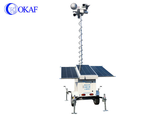 3 - gente móvil del remolque de la seguridad del centinela 10m que cuenta la torre de la vigilancia del CCTV de 1080P 4G GPS