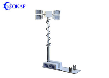 Torre ligera del LED de la exploración móvil de la noche, palo montado vehículo de la torre ligera del 1.8m