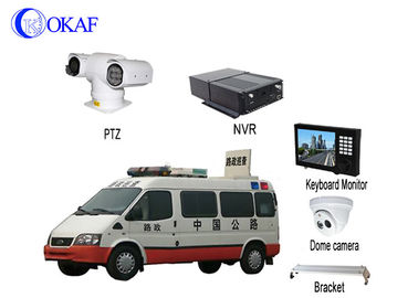 Sistema de la cámara del vehículo PTZ de la seguridad del vehículo anti - sacuda el sistema forense completo de HD 1080P