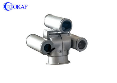 Tres sensor Pan Tilt Thermal Camera, cámara de seguridad del IP de la gama larga/cámara de vigilancia