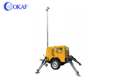 Remolques móviles al aire libre de la vigilancia 360 grados todo alrededor del vehículo del palo de la torre ligera montado