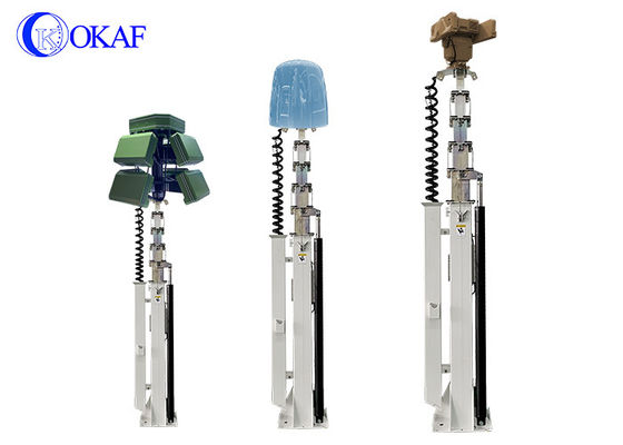 Mástil telescópico hidráulico de alta resistencia con capacidad de carga de 100 kg, trípode para antena de radar, mástil telescópico