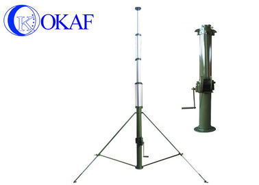 Tipo manual telescópico de la antena de la manivela de la aleación de aluminio de poste del palo del cuello no de fijación