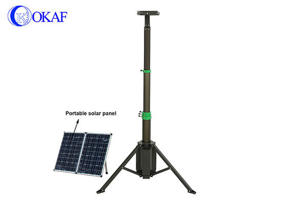 Elevación manual Banco de energía portátil trípode mástil telescópico plegable con batería