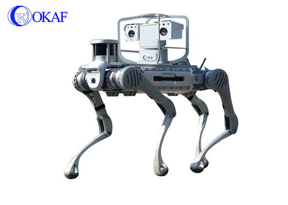 OKAF AI Vigilancia Autónomo Robot de Patrulla de Seguridad Robot de Guardia Industrial Perro Robot de Seguridad Inteligente Robot Cuádruple