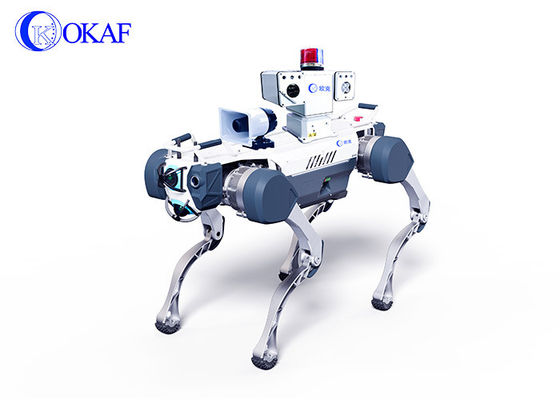 OKAF AI Vigilancia Autónomo Robot de Patrulla de Seguridad Robot de Guardia Industrial Perro Robot de Seguridad Inteligente Robot Cuádruple