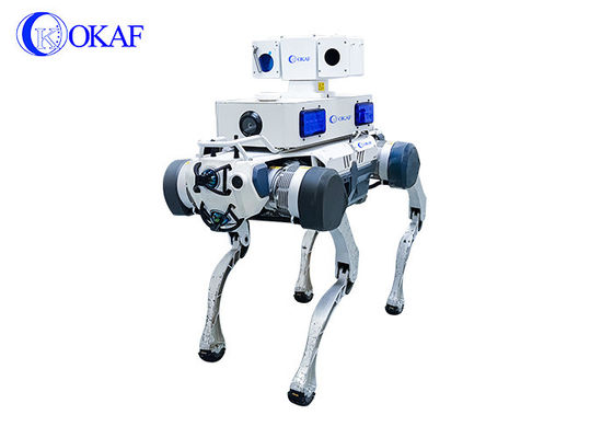 OKAF AI Vigilancia Autónomo Robot de Patrulla de Seguridad Robot de Guardia Industrial Perro Robot de Seguridad Inteligente Robot Cuádruple