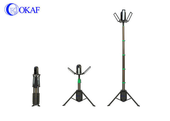 Torre de iluminación LED telescópica portátil con batería incorporada y trípode para eventos al aire libre