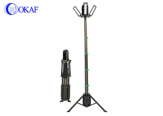 Torre de iluminación LED telescópica portátil con batería incorporada y trípode para eventos al aire libre