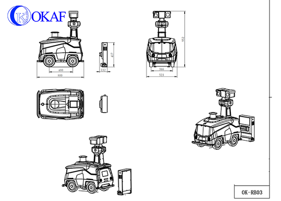Patrulla de seguridad robot inteligente de recarga automática para gran área de la fábrica guardia de la puerta de la escuela