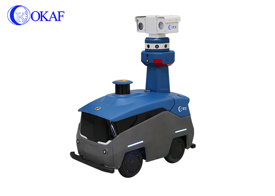 Patrulla de seguridad robot inteligente de recarga automática para gran área de la fábrica guardia de la puerta de la escuela