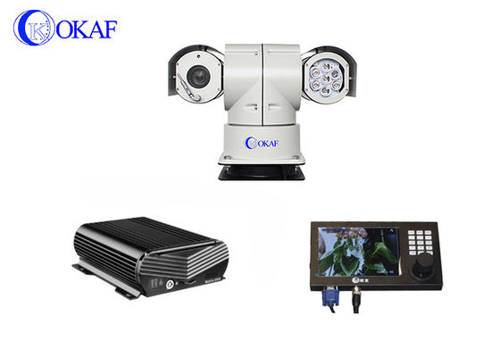 cámara del 150m IR IP66 2.0MP Car Mounted PTZ con la palanca de mando de NVR